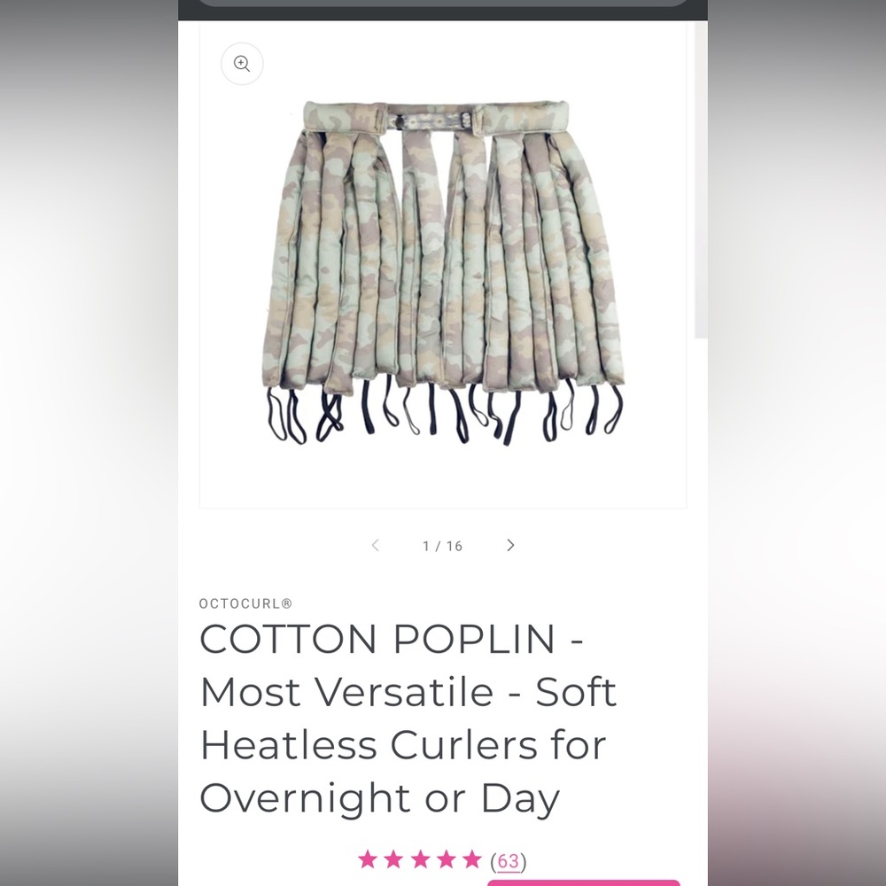 Octocurl heatless curls - cotton, standard length